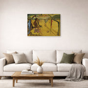 Gallery-wrapped canvas print of Salvador Dali's Modern Fashion Accessories displayed on a wall in a living room