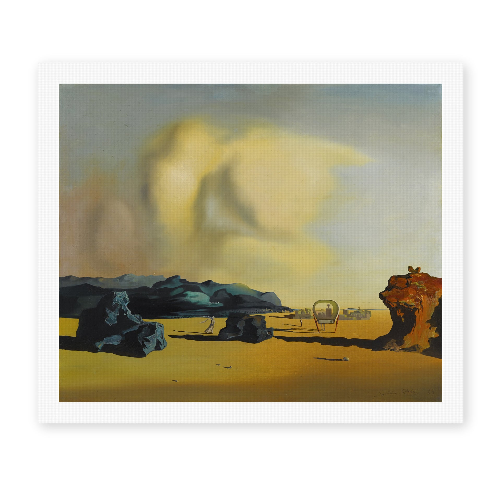 Salvador Dali's 'Moment De Transition' painting reproduced as a rolled canvas print