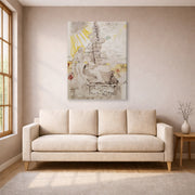 Gallery-wrapped canvas print of Salvador Dali's Monument to the Ideal Doctor displayed on a wall in a living room