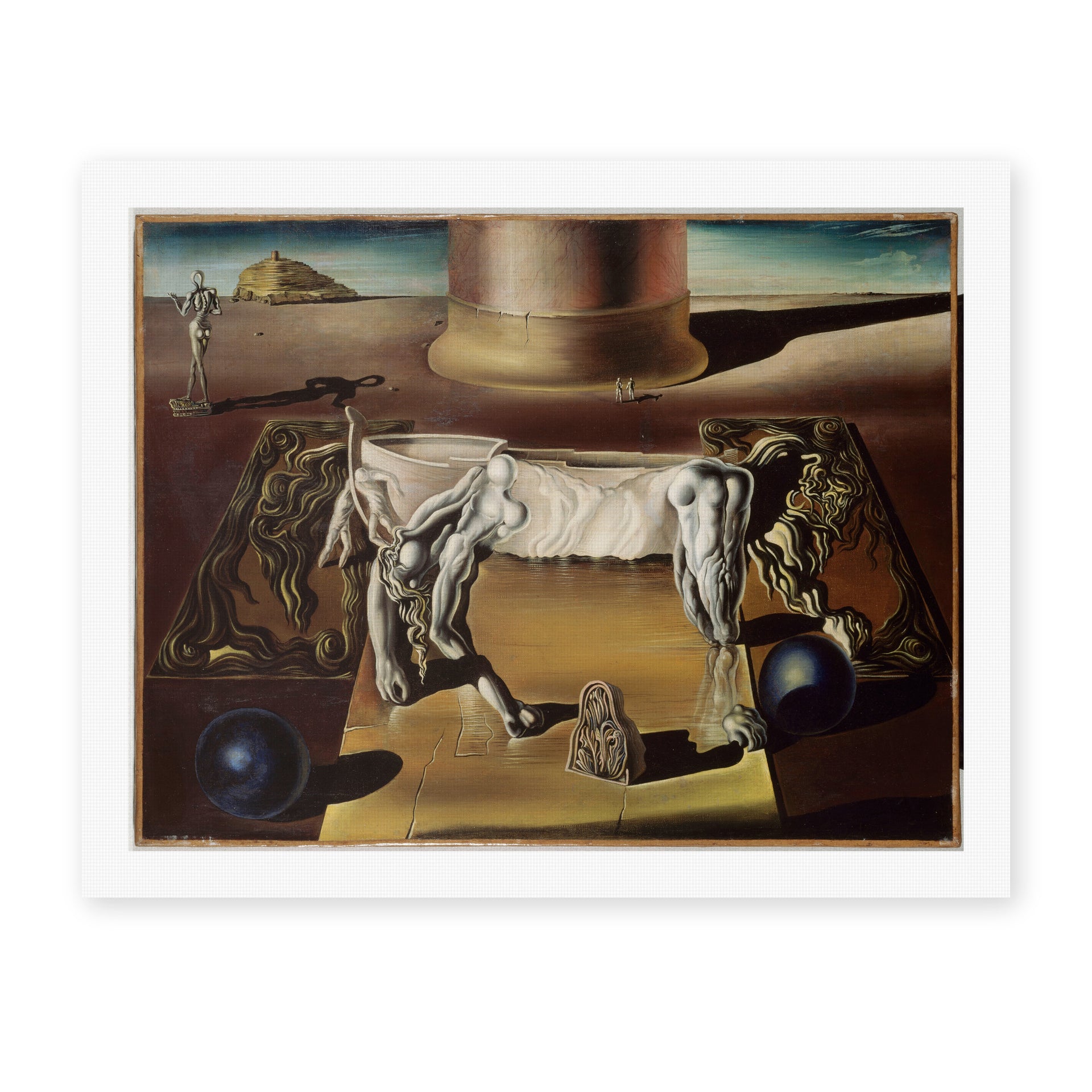 Salvador Dali's 'Paranoiac Woman' painting reproduced as a rolled canvas print