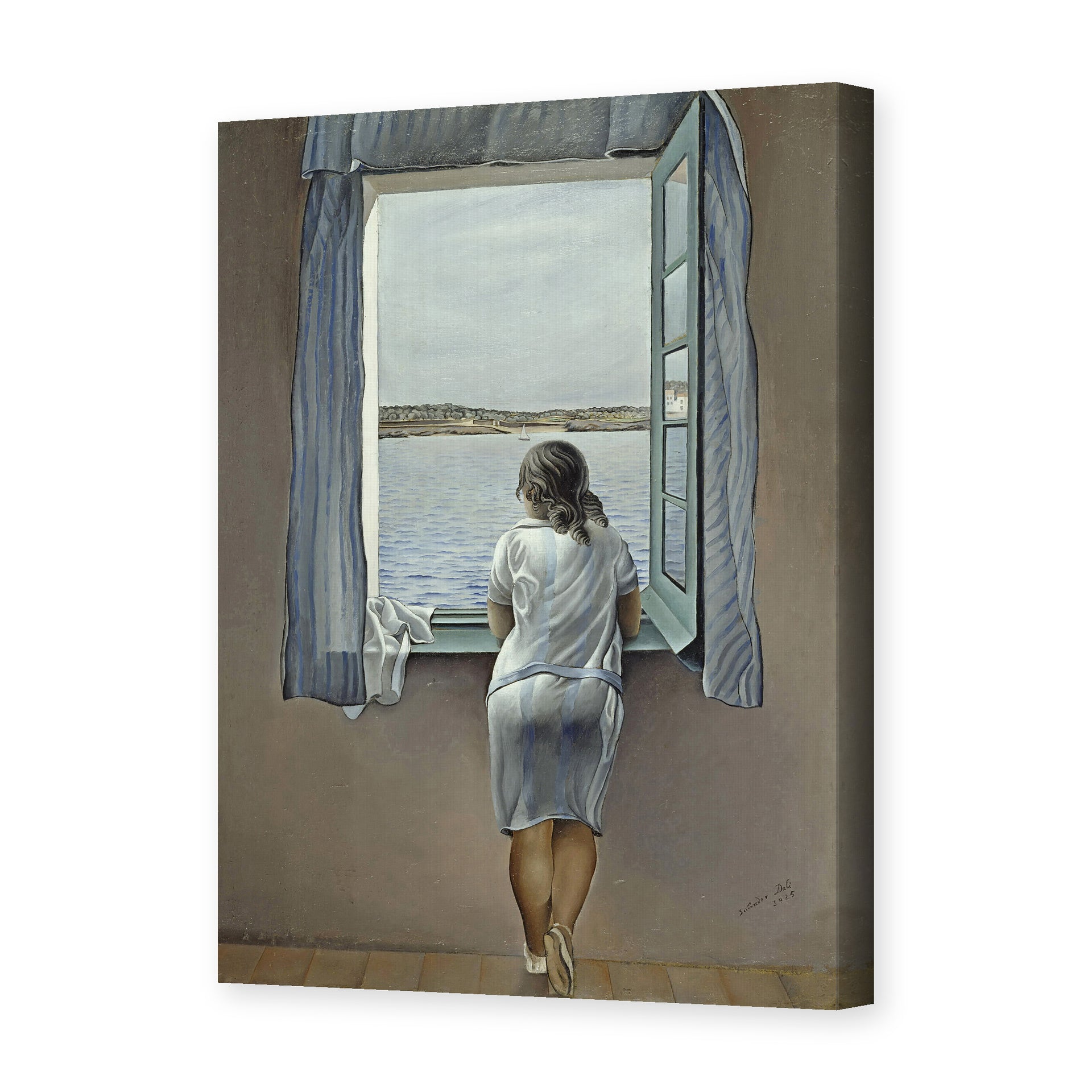 Salvador Dali's 'Person at the Window' painting reproduced as a gallery-wrapped canvas print