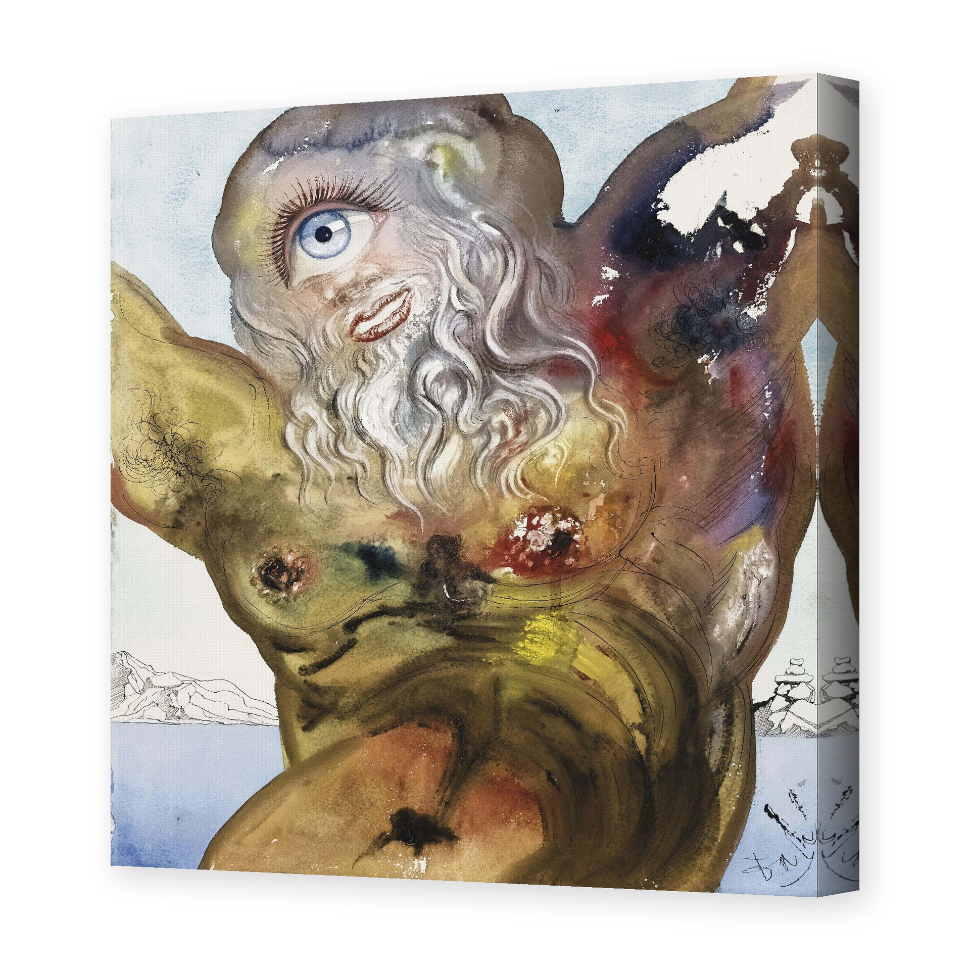 Salvador Dali's 'Polypheme' painting reproduced as a gallery-wrapped canvas print