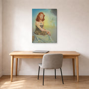Gallery-wrapped canvas print of Salvador Dali's Portrait of Eunice Gardiner displayed on a wall in a office