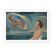 Salvador Dali's 'Portrait of Madame Ann Green and Her Son' painting reproduced as a rolled canvas print