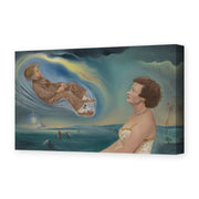 Salvador Dali's 'Portrait of Madame Ann Green and Her Son' painting reproduced as a gallery-wrapped canvas print