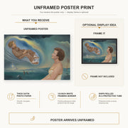 Salvador Dali - Portrait of Madame Ann Green and Her Son poster print size comparison and framing display infographic