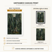 Salvador Dali - Portrait of Mrs Harrison Williams canvas print size comparison and framing display infographic