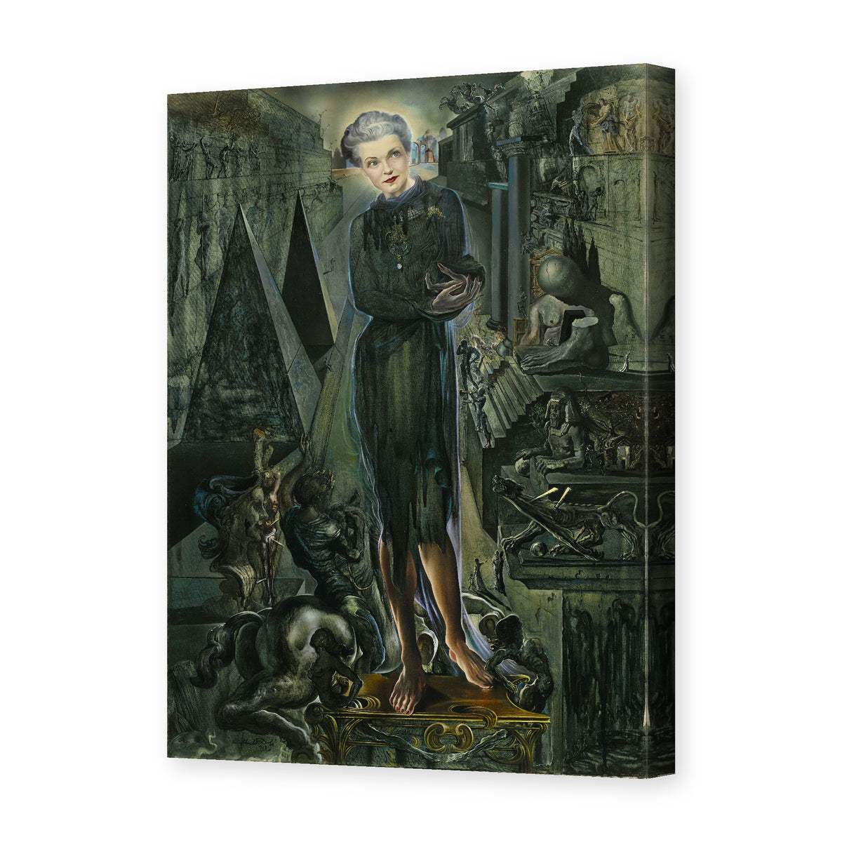 Salvador Dali's 'Portrait of Mrs Harrison Williams' painting reproduced as a gallery-wrapped canvas print