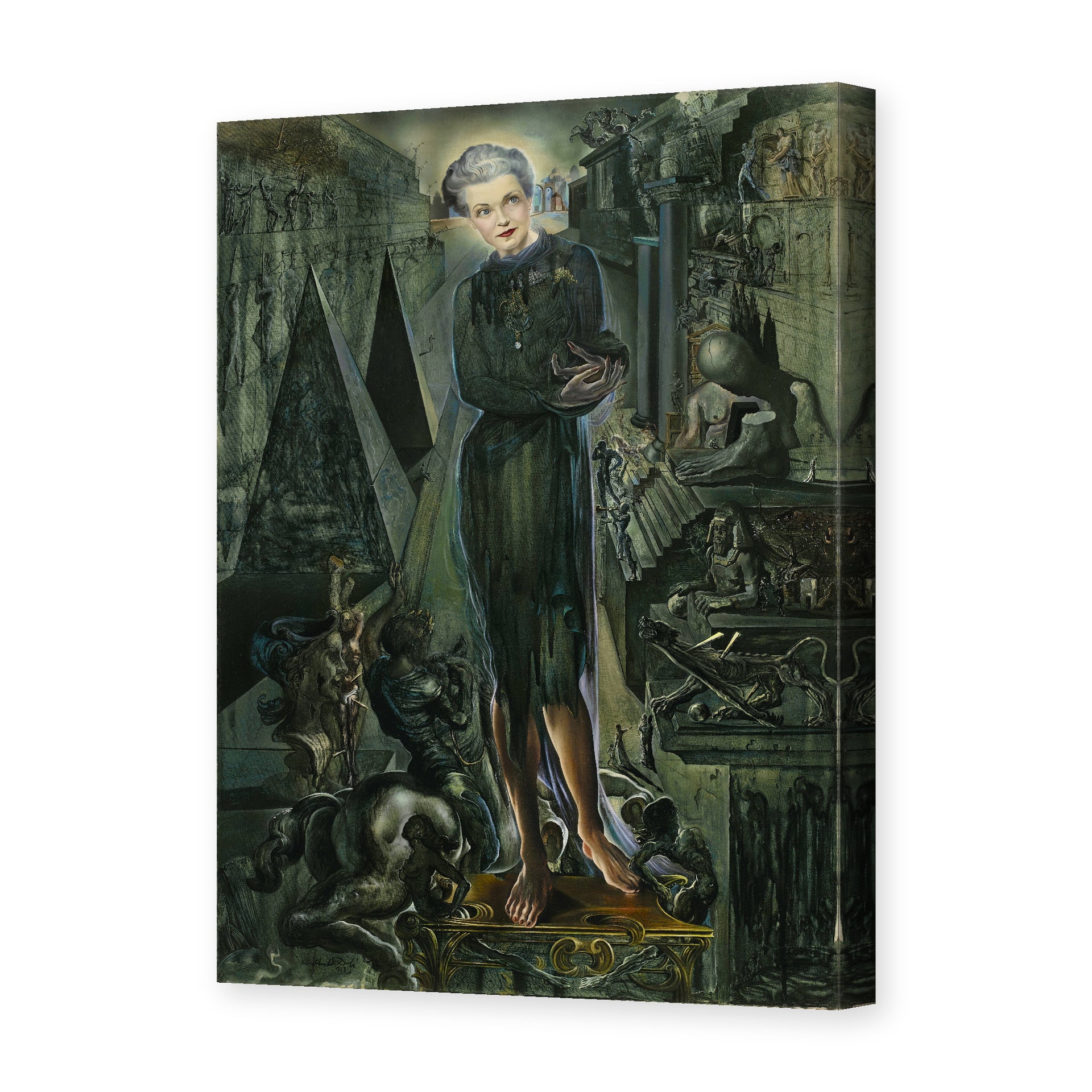 Salvador Dali's 'Portrait of Mrs Harrison Williams' painting reproduced as a gallery-wrapped canvas print