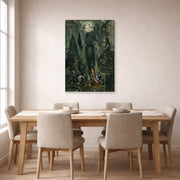 Gallery-wrapped canvas print of Salvador Dali's Portrait of Mrs Harrison Williams displayed on a wall in a dining room