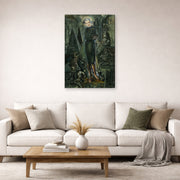 Gallery-wrapped canvas print of Salvador Dali's Portrait of Mrs Harrison Williams displayed on a wall in a living room