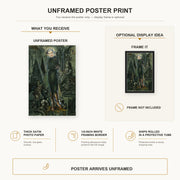 Salvador Dali - Portrait of Mrs Harrison Williams poster print size comparison and framing display infographic
