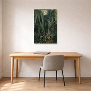 Unframed poster print of Salvador Dali's Portrait of Mrs Harrison Williams displayed on a wall in a office