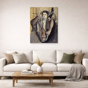 Gallery-wrapped canvas print of Salvador Dali's Portrait of My Sister displayed on a wall in a living room