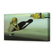 Salvador Dali's 'Remorse or Sphinx Embedded in the Sand' painting reproduced as a gallery-wrapped canvas print