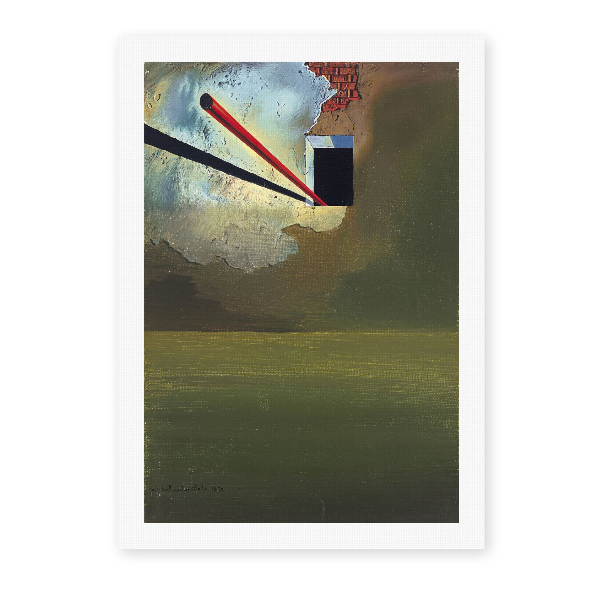 Salvador Dali's 'Sans Titre' painting reproduced as a rolled canvas print