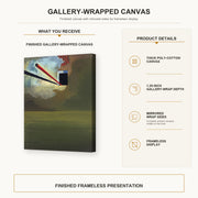 Salvador Dali - Sans Titre gallery wrap canvas construction and hanging details infographic