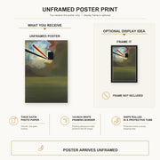 Salvador Dali - Sans Titre poster print size comparison and framing display infographic