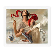Salvador Dali's 'Self Portrait' painting reproduced as a rolled canvas print