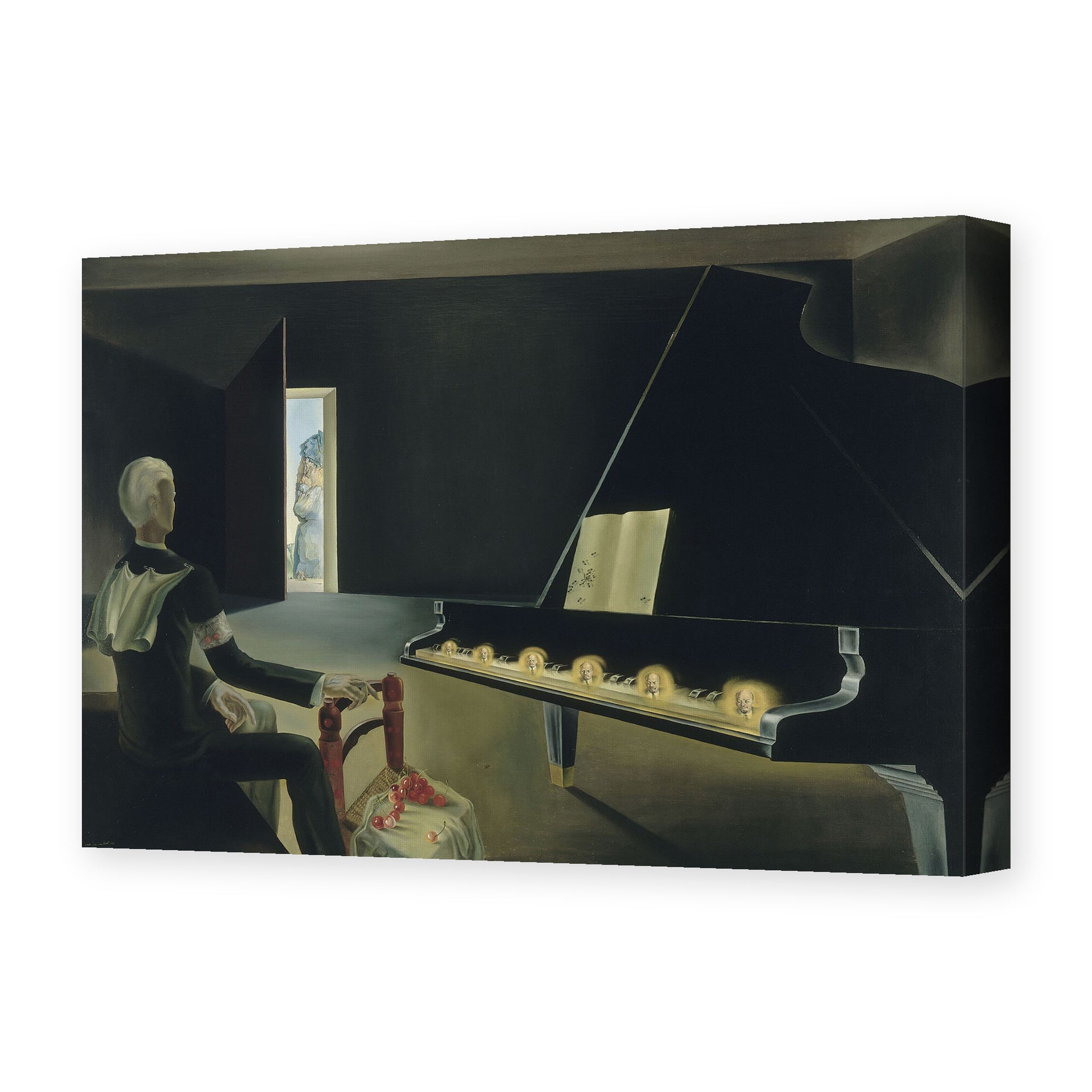 Salvador Dali's 'Six Images of Lenin on a Piano' painting reproduced as a gallery-wrapped canvas print