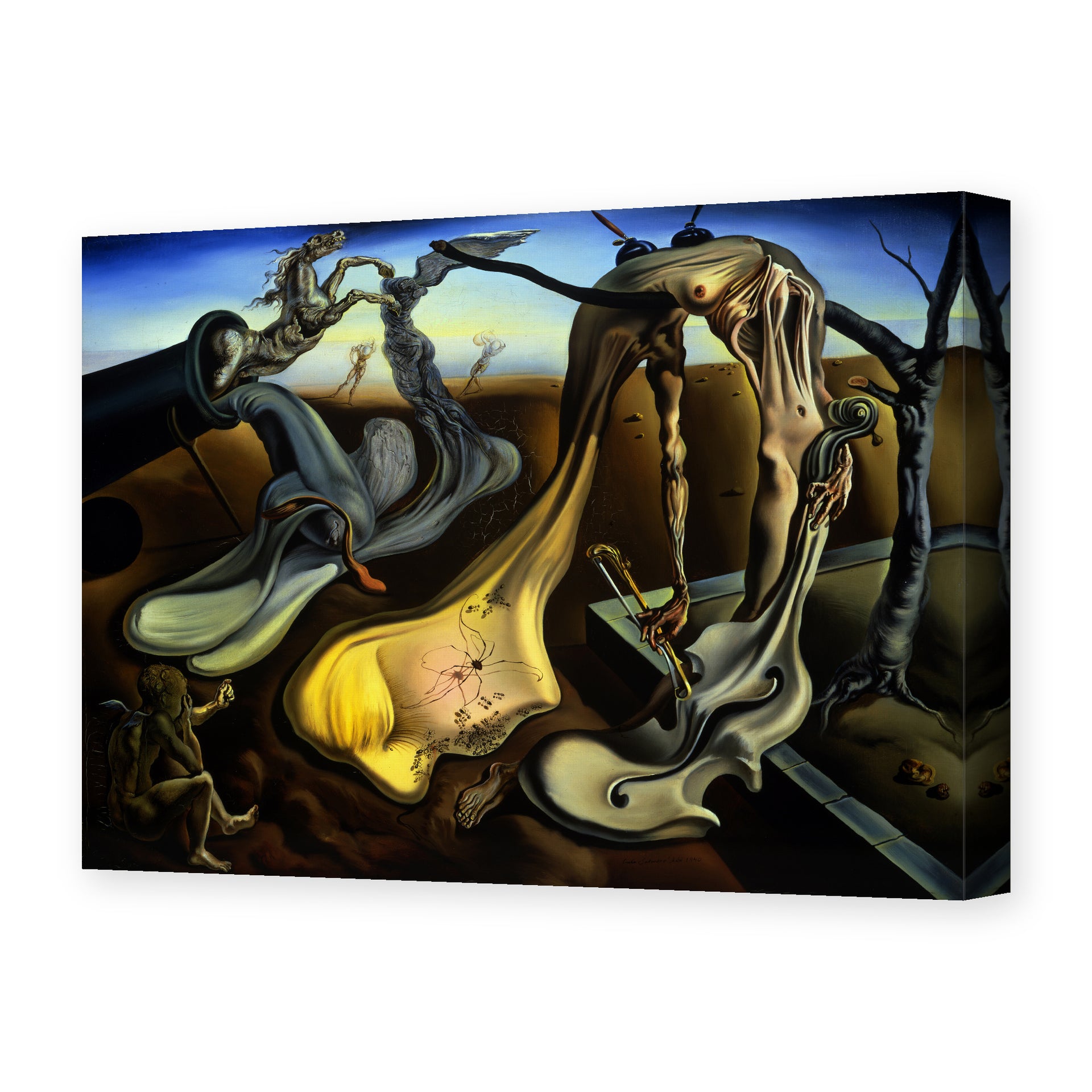 Salvador Dali's 'Spider of the Evening' painting reproduced as a gallery-wrapped canvas print