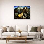 Gallery-wrapped canvas print of Salvador Dali's Spider of the Evening displayed on a wall in a living room