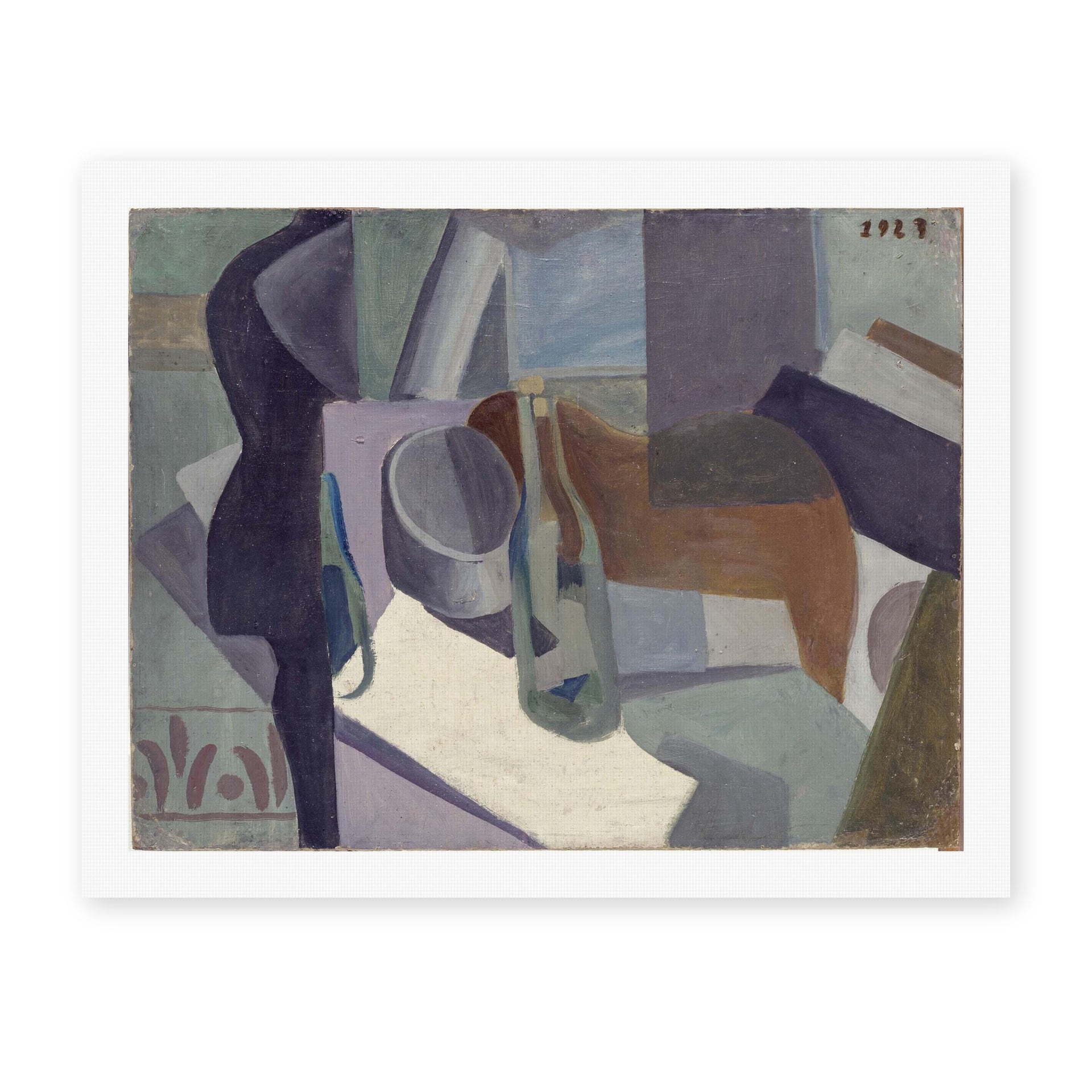 Salvador Dali's 'Still Life 1923' painting reproduced as a rolled canvas print