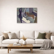 Gallery-wrapped canvas print of Salvador Dali's Still Life 1923 displayed on a wall in a living room