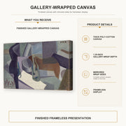 Salvador Dali - Still Life 1923 gallery wrap canvas construction and hanging details infographic