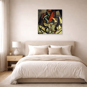 Gallery-wrapped canvas print of Salvador Dali's Still Life displayed on a wall in a bedroom