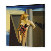 Salvador Dali's 'Bleeding Roses' painting reproduced as a gallery-wrapped canvas print