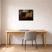 Gallery-wrapped canvas print of Salvador Dali's Great Paranoiac displayed on a wall in a office