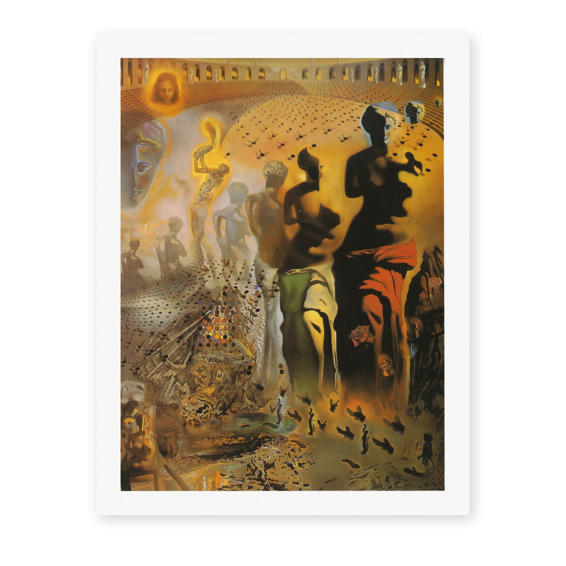 Salvador Dali's 'The Hallucinogenic Toreador' painting reproduced as a rolled canvas print