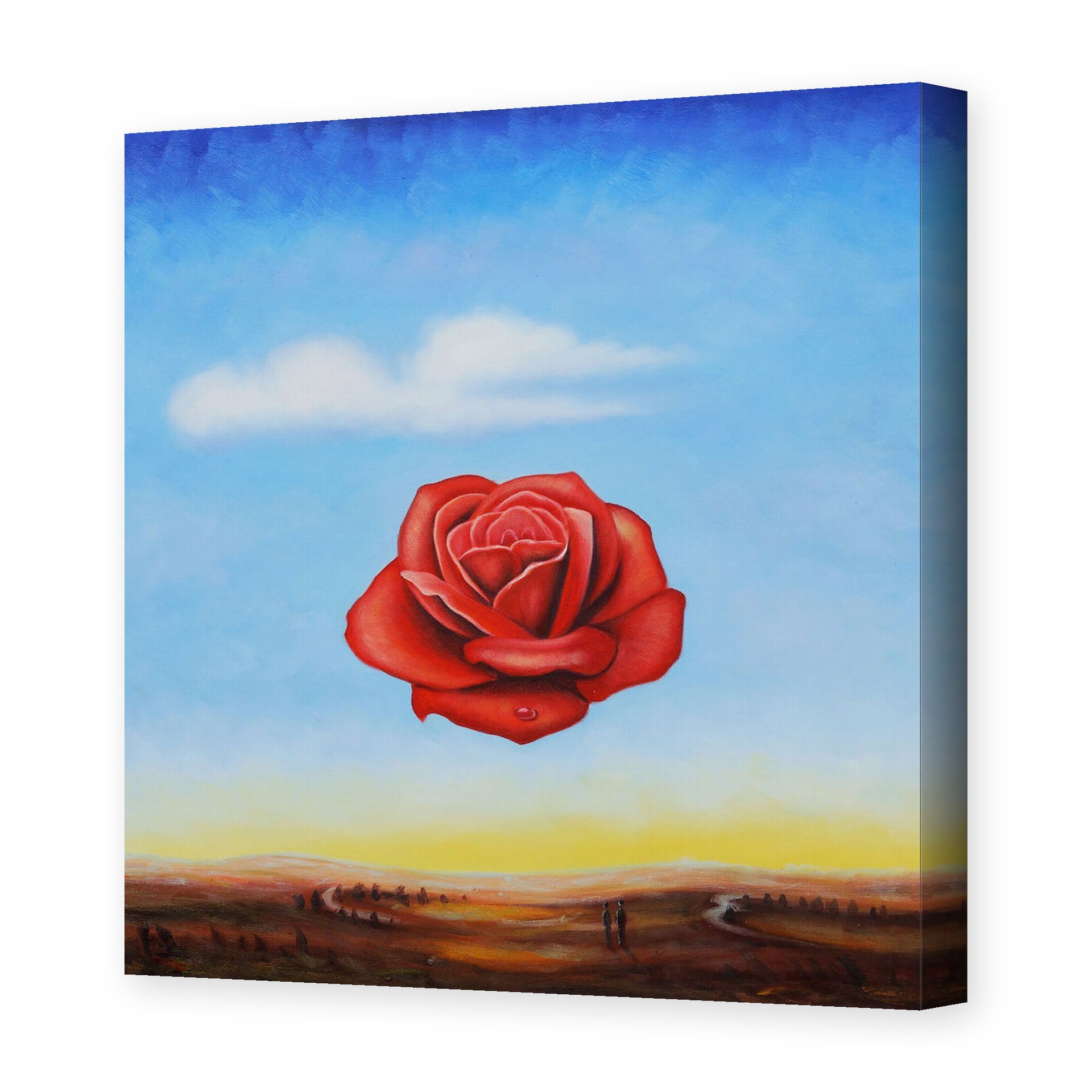 Salvador Dali's 'Meditative Rose' painting reproduced as a gallery-wrapped canvas print