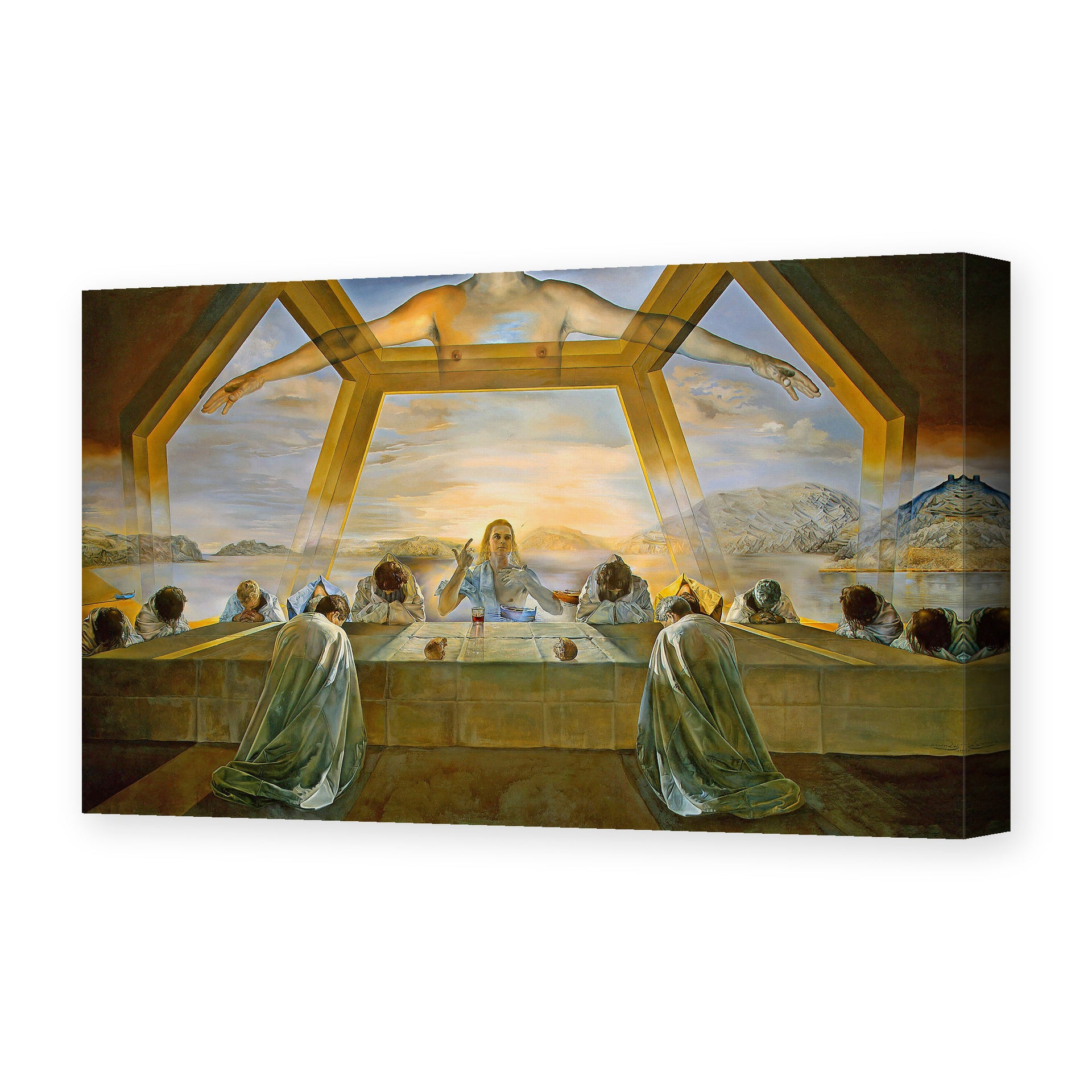 Salvador Dali's 'Sacrament of the Last Supper' painting reproduced as a gallery-wrapped canvas print