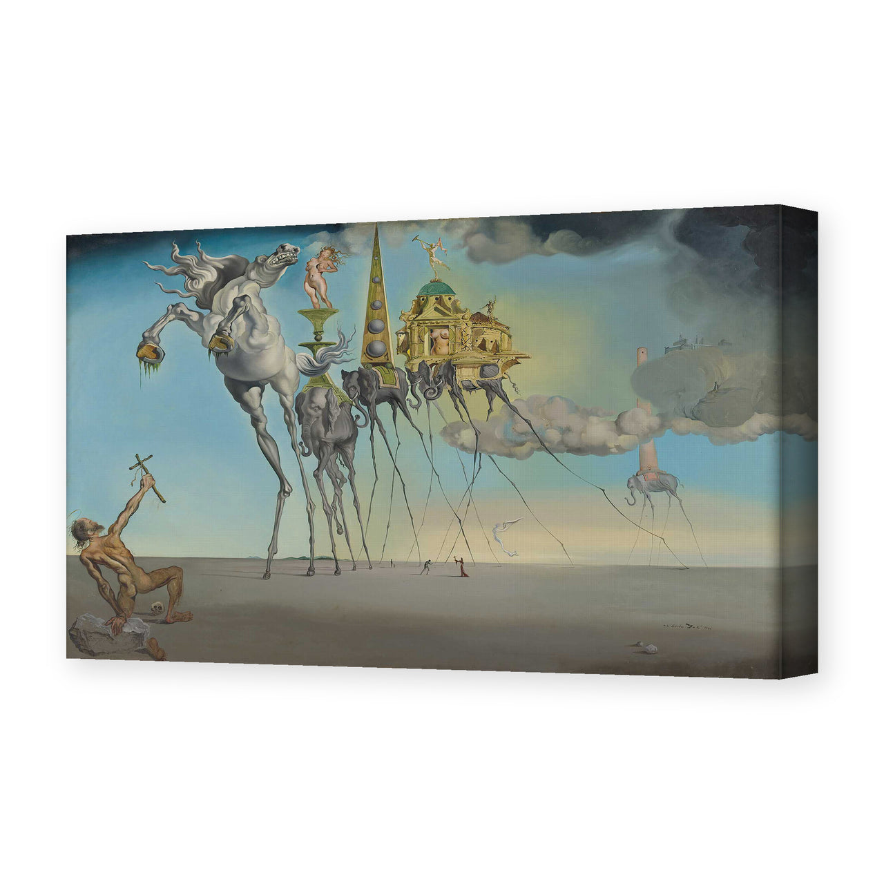 Salvador Dali's 'The Temptation of St. Anthony' painting reproduced as a gallery-wrapped canvas print