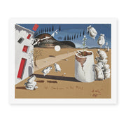 Salvador Dali's 'Three Cornered Hat' painting reproduced as a rolled canvas print