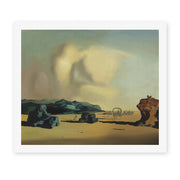 Salvador Dali's 'Transitional Moment' painting reproduced as a rolled canvas print