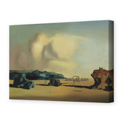 Salvador Dali's 'Transitional Moment' painting reproduced as a gallery-wrapped canvas print