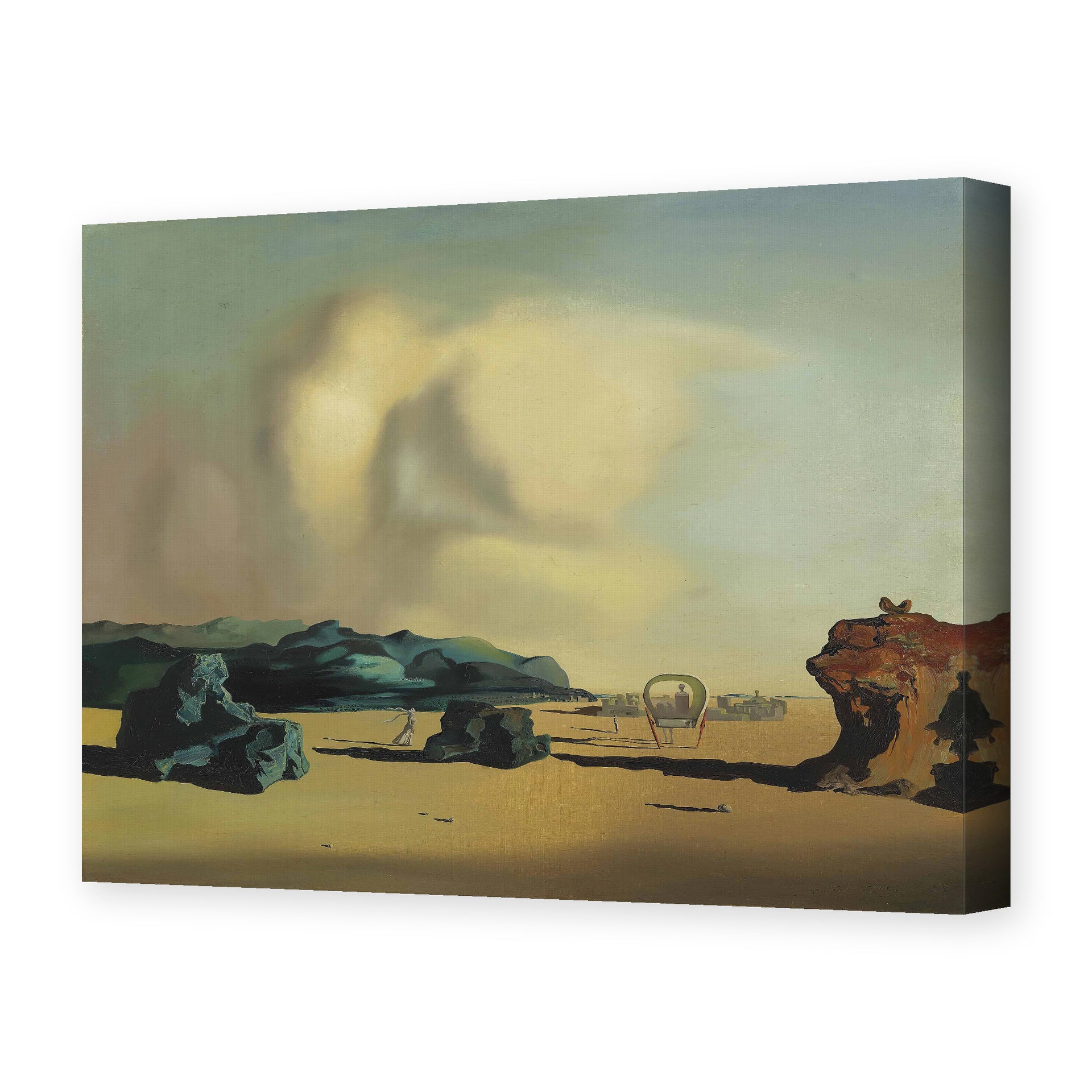 Salvador Dali's 'Transitional Moment' painting reproduced as a gallery-wrapped canvas print