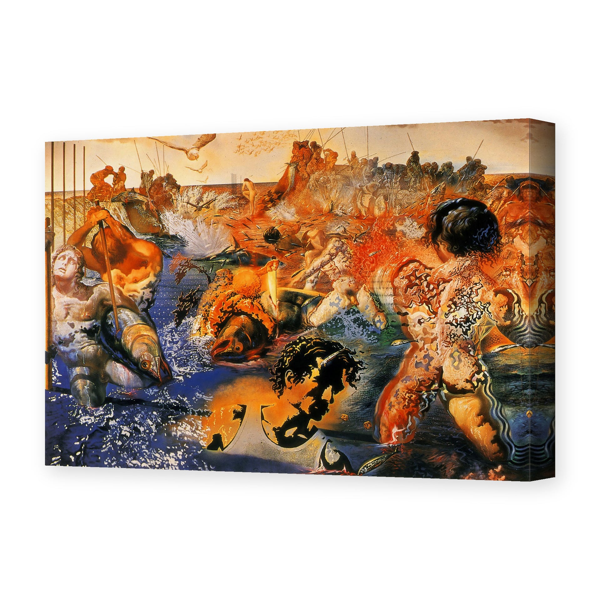 Salvador Dali's 'Tuna Fishing' painting reproduced as a gallery-wrapped canvas print