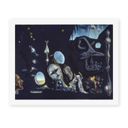 Salvador Dali's 'Uranium and Anatomica Melancholica Idyll' painting reproduced as a rolled canvas print