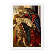 Sandro Botticelli's 'Madonna and Child with John the Baptist' painting reproduced as a rolled canvas print