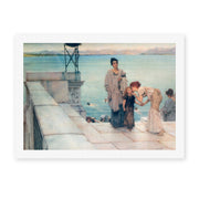 Sir Lawrence Alma-Tadema's 'A Kiss' painting reproduced as a rolled canvas print