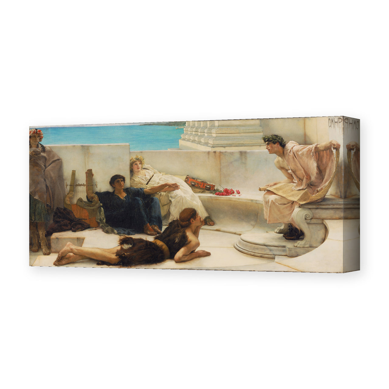 Sir Lawrence Alma-Tadema's 'A Reading from Homer' painting reproduced as a gallery-wrapped canvas print