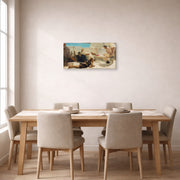 Gallery-wrapped canvas print of Sir Lawrence Alma-Tadema's A Reading from Homer displayed on a wall in a dining