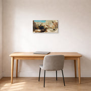 Gallery-wrapped canvas print of Sir Lawrence Alma-Tadema's A Reading from Homer displayed on a wall in a office