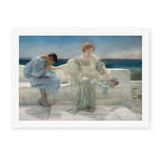 Sir Lawrence Alma-Tadema's 'Ask Me No More' painting reproduced as a rolled canvas print