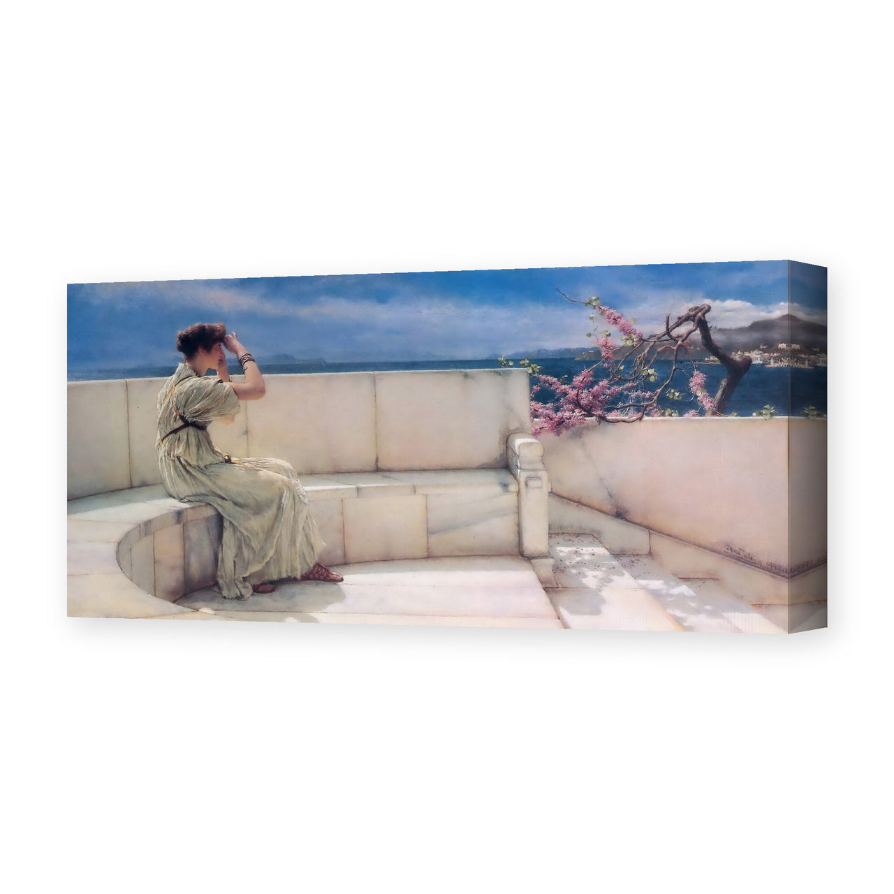 Sir Lawrence Alma-Tadema's 'Expectations Hope Springs Eternal' painting reproduced as a gallery-wrapped canvas print