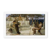 Sir Lawrence Alma-Tadema's 'Sappho and Alcaeus' painting reproduced as a rolled canvas print